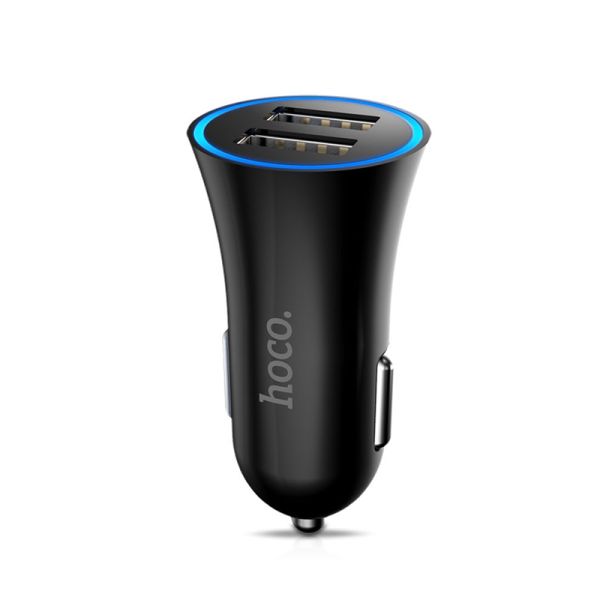 UC204 Auto punjač 2XUSB 2.4A crni