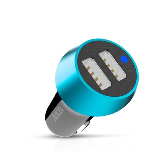 UC202 Auto punjač 2xUSB 2,4A plavi