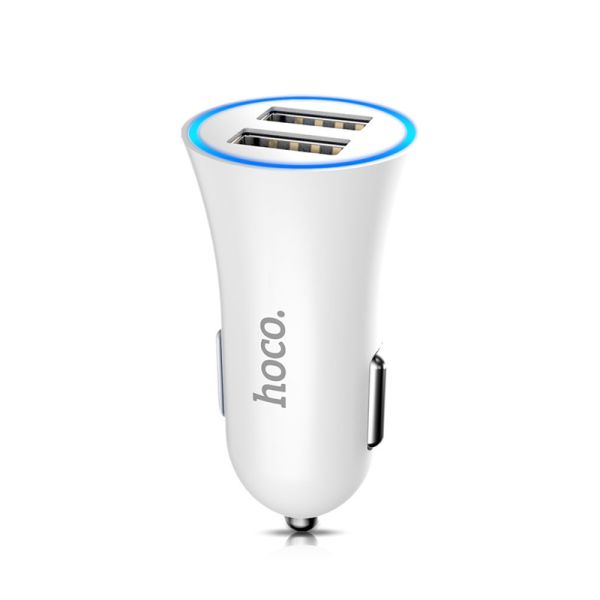 UC204 Auto punjač 2XUSB 2,4A micro beli