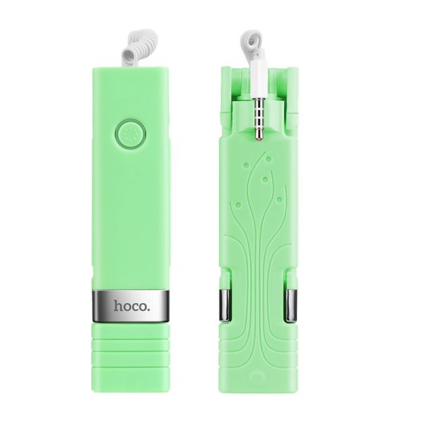 Selfie štap K3 Beauty wire controllable 3.5mm zeleni