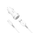 Hoco set Z27 Staunch dual USB auto punjač i kabl Type-C