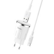Hoco set C37A Thunder power kućni punjač 2,4A beli type-c kabl