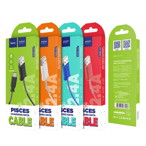 Hoco X24 Pisces type-c USB kabl plavi