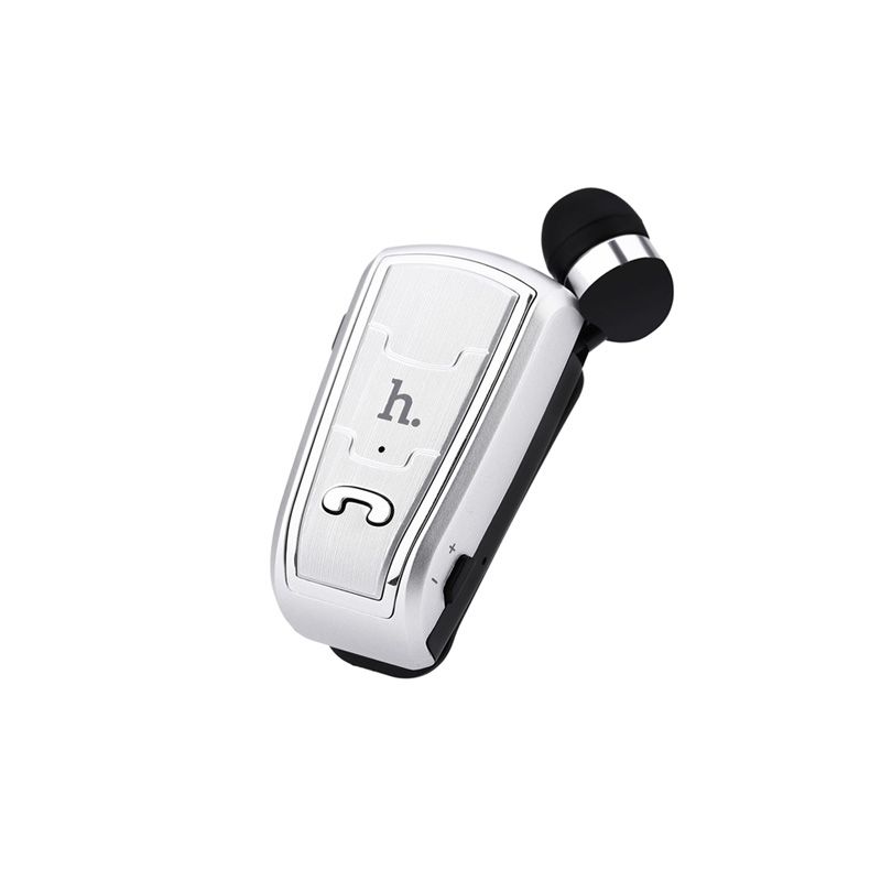 Hoco bluetooth wireless slušalice E4 Telescopic collar pin style srebrne