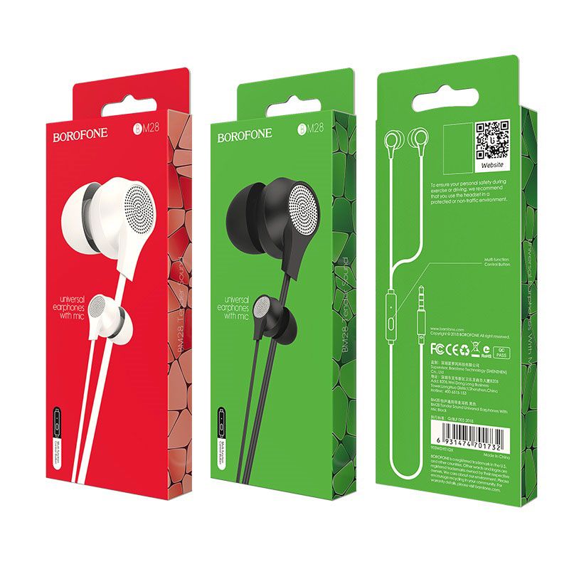 BOROFON BM28 Tender Sound Universal Earphones With Mic