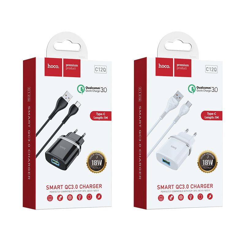 C12Q Smart QC3.0 charger set(Type-C)(EU)