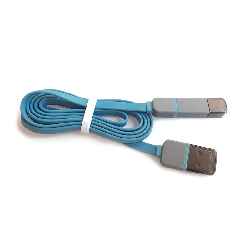 Kabal flat 2u1 Micro USB/iPhone 5 sa poklopcem TPNM, plavi