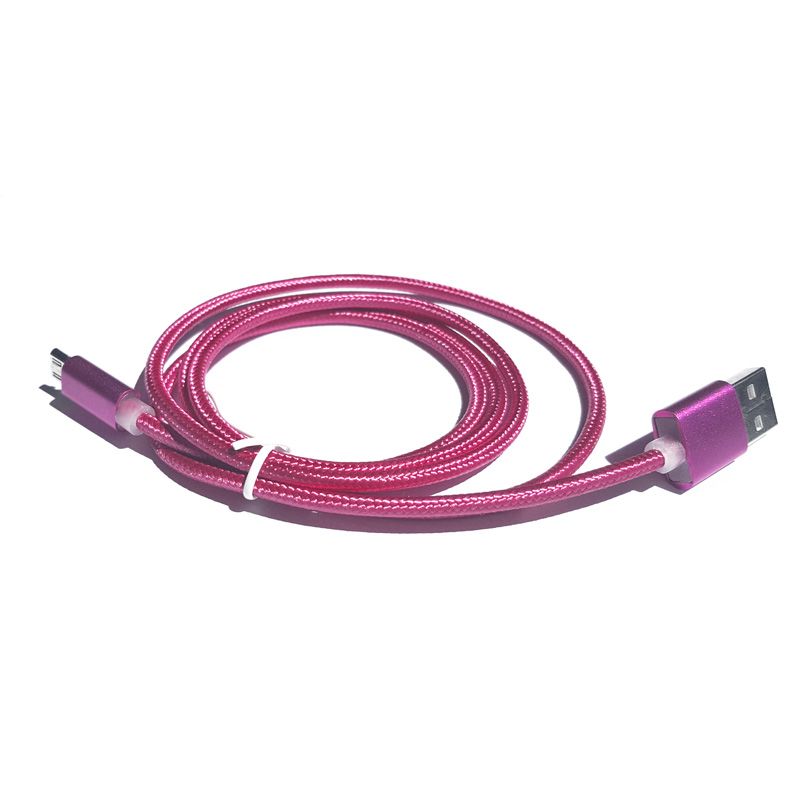 Kabal TPNM Micro USB metal pleteni, pink