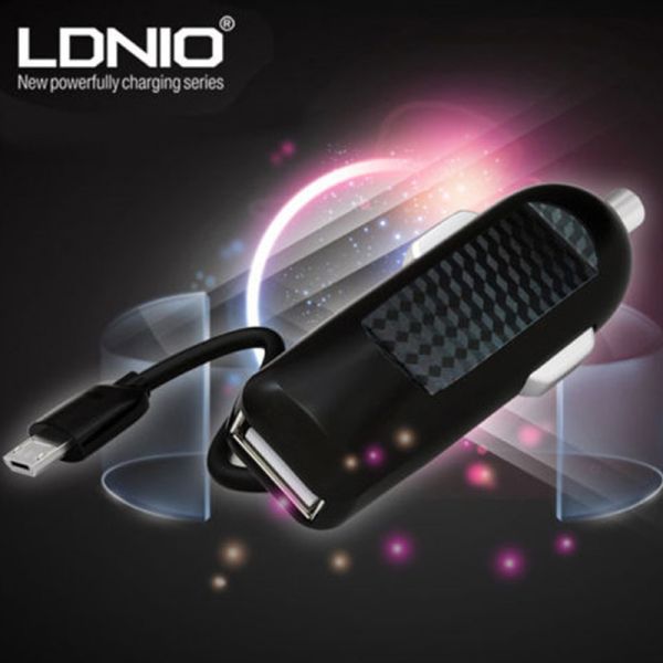 Auto punjač Ldnio Micro USB DL-C25 2.1A, crni