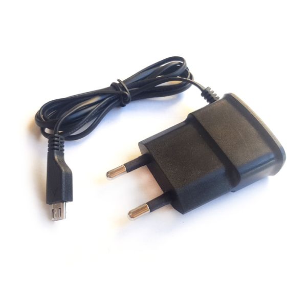Kućni punjač Micro USB 1A, crni
