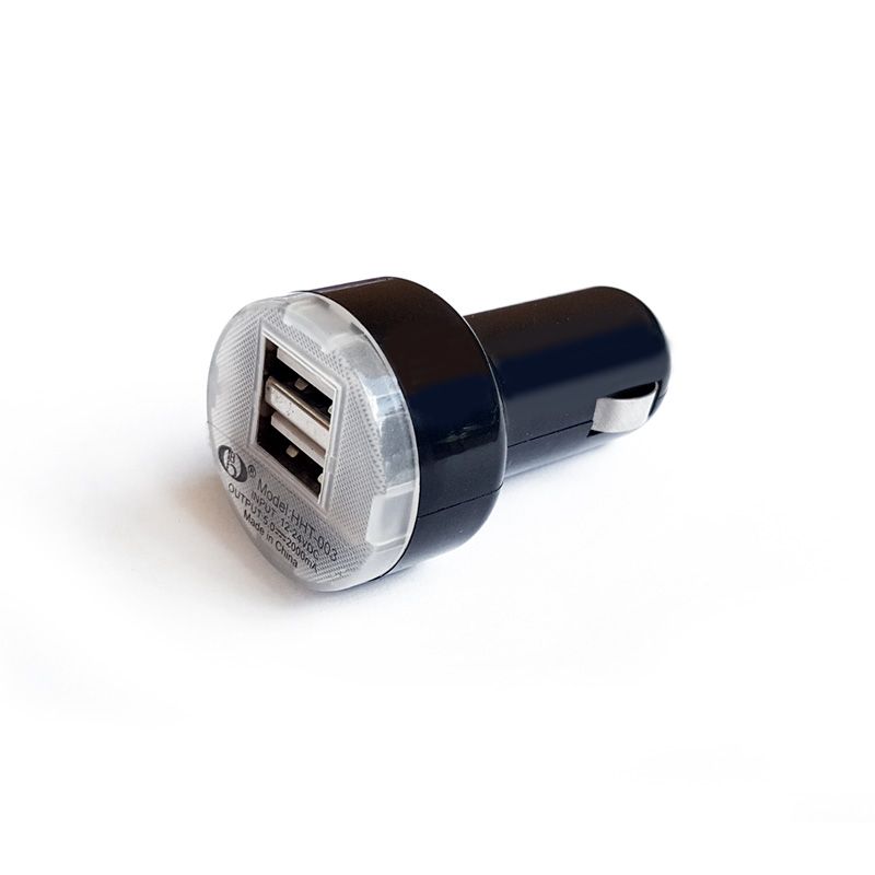 Auto adapter TPNM HHT003 2XUSB 12-24V 2A, crni