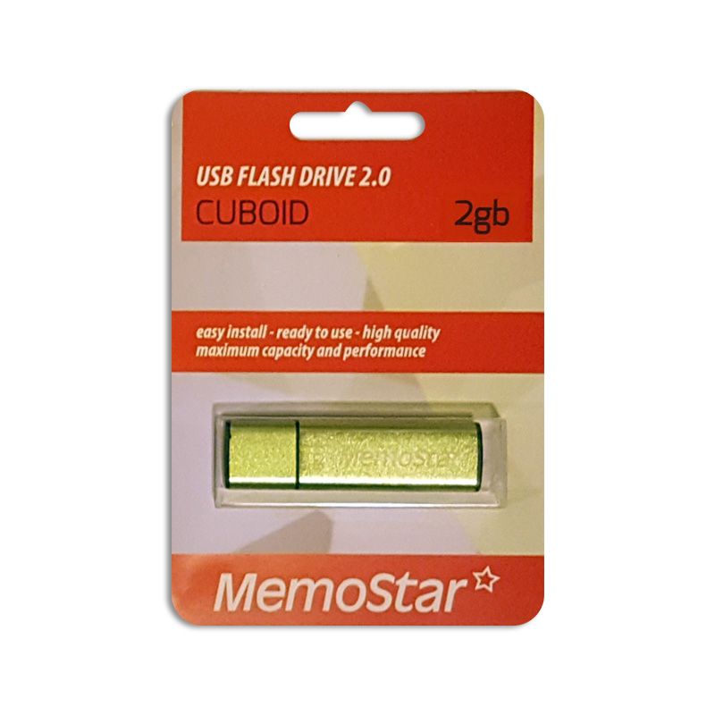 Usb Flash disk Memostar Cuboid 2GB, zeleni