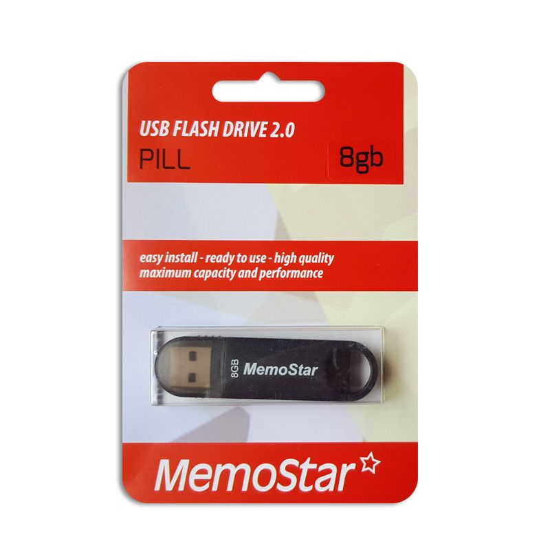 Usb Flash disk Memostar Pill 8Gb, crni
