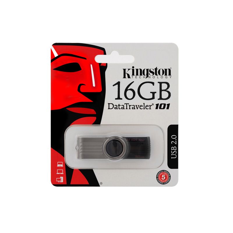 Usb Flash disk Kingston Data Traveler 101 G2 16Gb, crni metalik