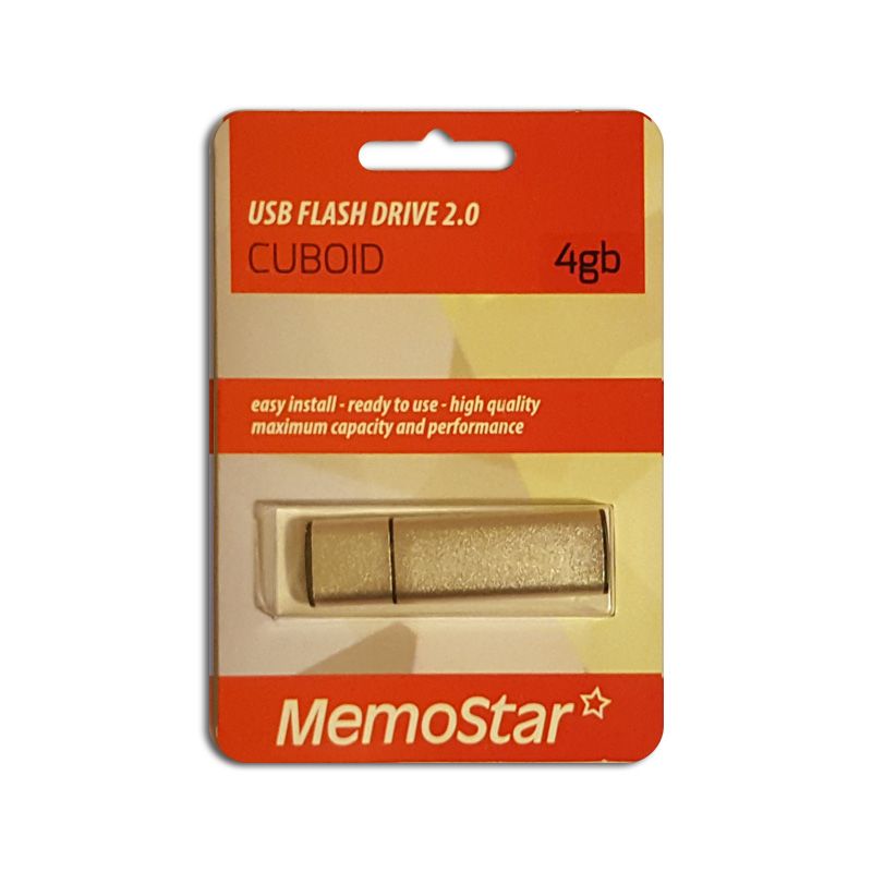 Usb Flash disk Memostar Cuboid 4GB, srebrni