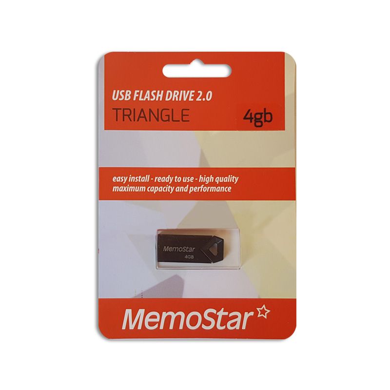 Usb flash disk Memostar Triangle 4GB, crni