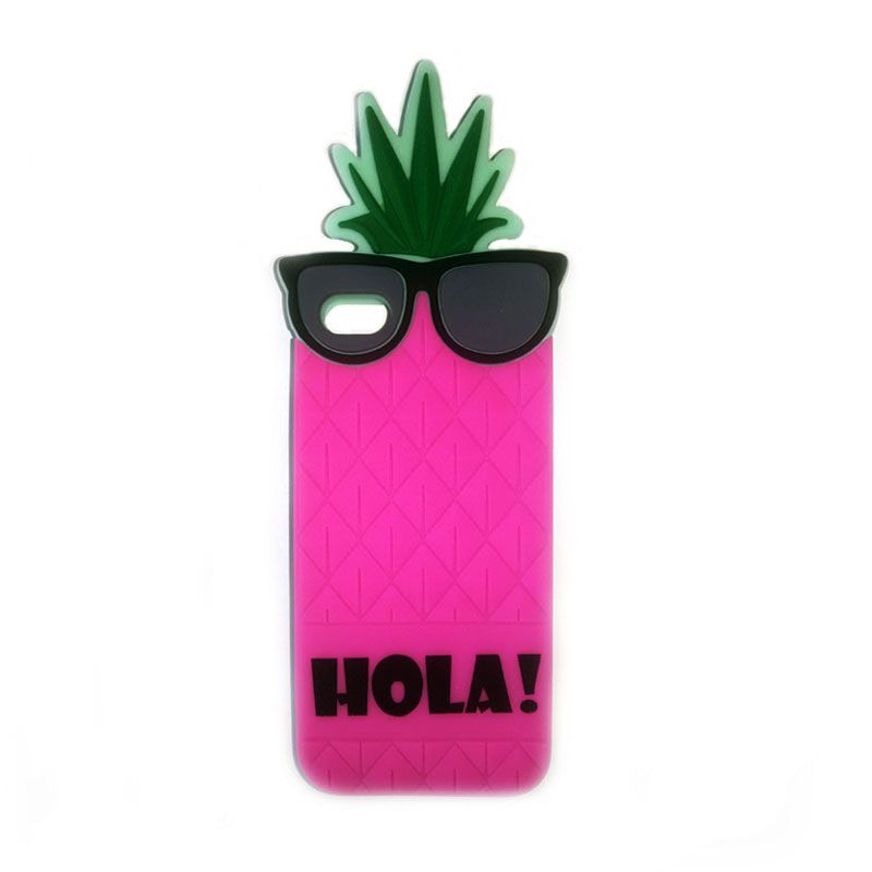 Futrola Gumena za iPhone 5/5s/SE ananas, pink