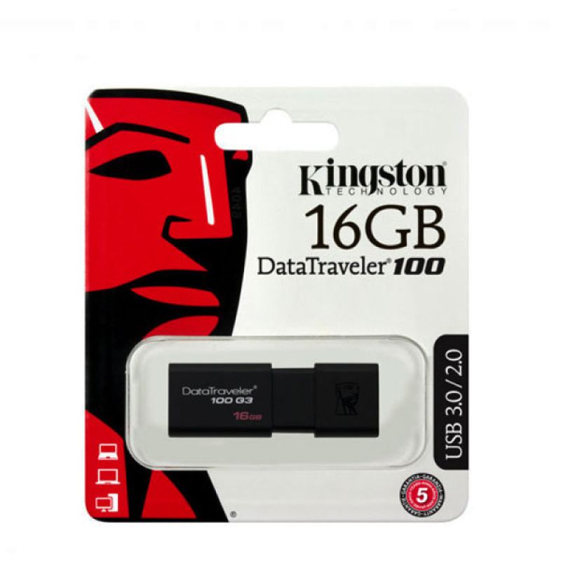 Usb Flash disk Kingston Data traveler 100 G3 16GB, crni