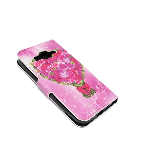 Futrola na preklop za Samsung J100 J1, cvetna pink