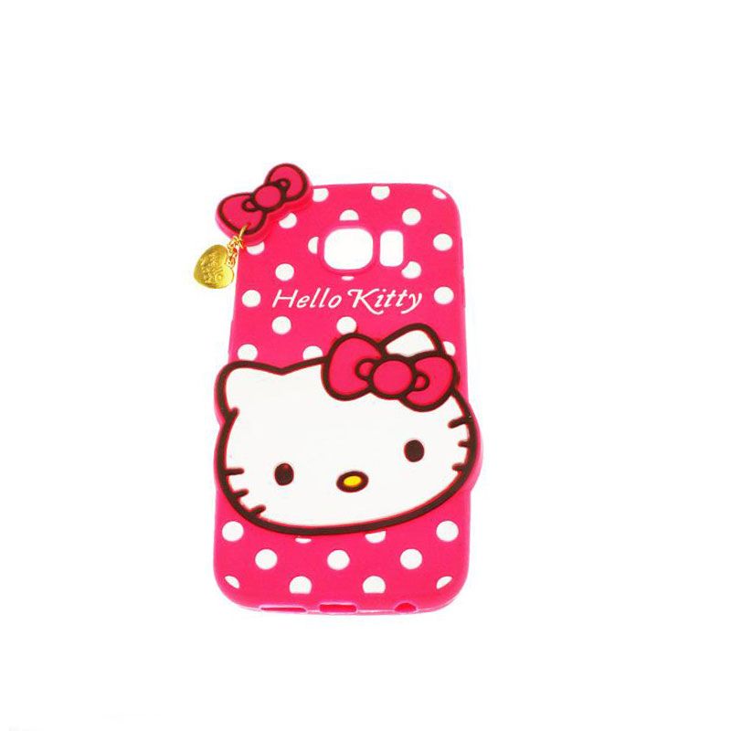 Futrola Gumena za Samsung G925 S6 edge Hello kitty, pink