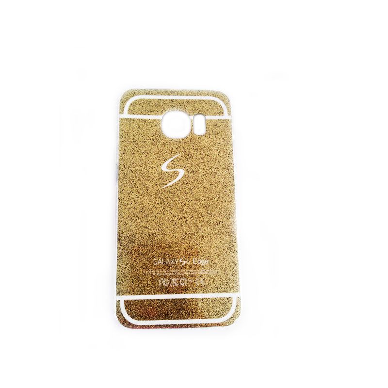 Futrola silikon Glitter logo za Samsung G925 S6 edge, zlatna