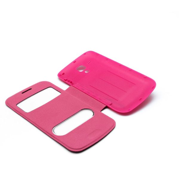 Futrola na preklop sa prozorima za Samsung S7560/S7562 Trend, pink